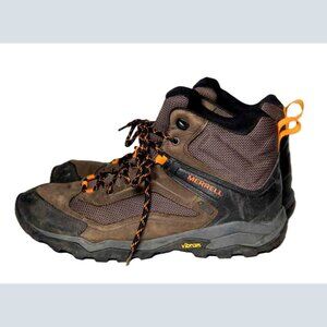 Merrell Hiking Boots Brown Black Vibram Men's Size 11